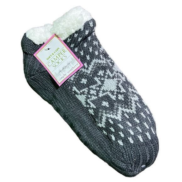 Simply Southern Soft‎ and Comfy Camper Socks One Size Dark Gray Printed NWT - Picture 1 of 2